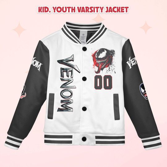 Custom Venom Varsity Jacket, Personalized Baseball Jacket