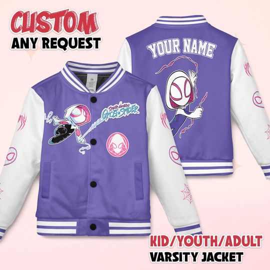 Custom Ghost-Spider Varsity Jacket, Personalized Ghost-Spider Baseball Jacket