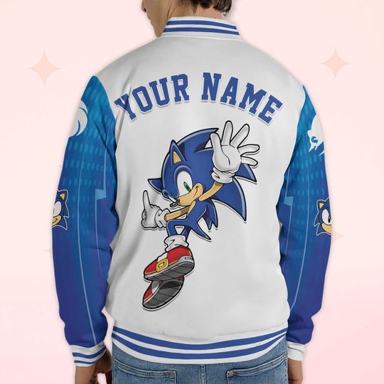Personalized Sonic the Hedgehog Varsity Jacket