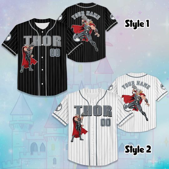 Personalized Thor Baseball Jersey, Custom Superhero Outfit