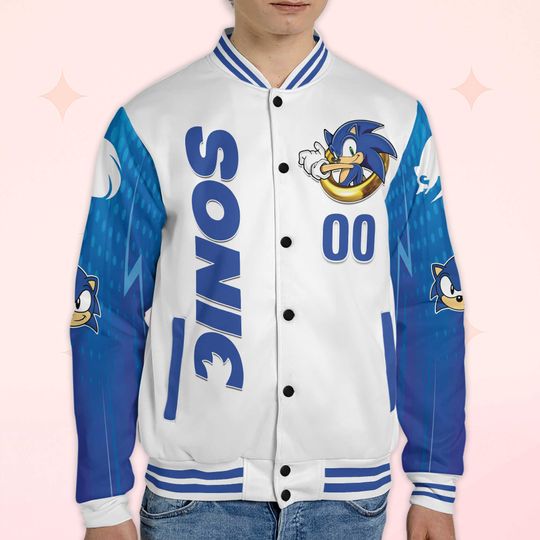 Personalized Sonic the Hedgehog Varsity Jacket
