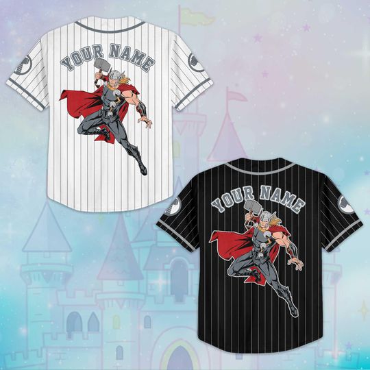 Personalized Thor Baseball Jersey, Custom Superhero Outfit