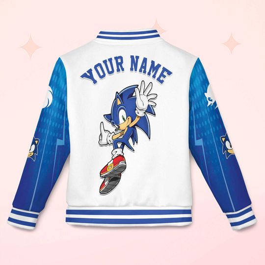 Personalized Sonic the Hedgehog Varsity Jacket