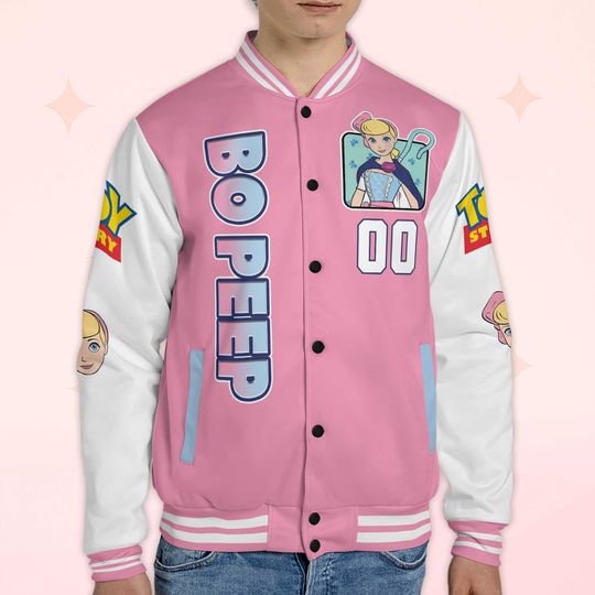 Custom Bo Peep Varsity Jacket, Personalized Toy Story Baseball Jacket