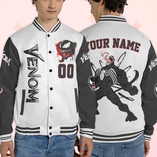Custom Venom Varsity Jacket, Personalized Baseball Jacket