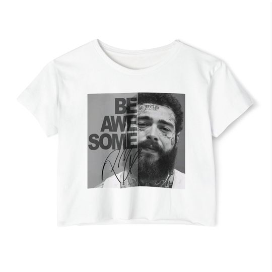 Post Malone be awesome crop top