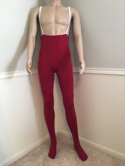 Men's Solid High Waisted Tights with optional Suspenders ~ Aaron