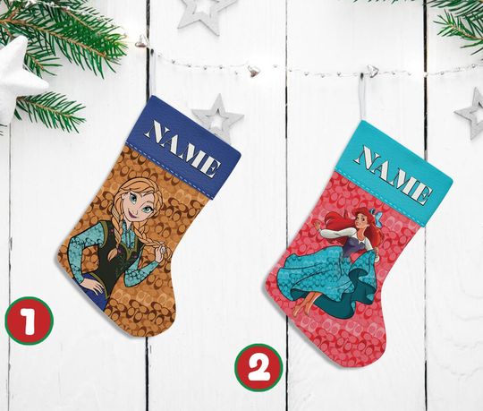 Personalized Cartoon Christmas Stocking, Custom Name Christmas Stockings, Christmas Stocking, Home Decoration, Xmas Stocking, Christmas Gift