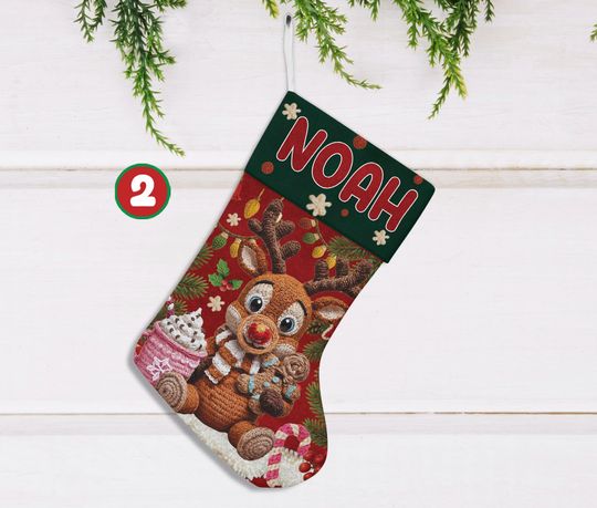 Personalized Green Guy Christmas Stocking, Custom Santa Claus PRINTED Christmas Stocking, Home Decoration, Christmas Stocking,Christmas Gift