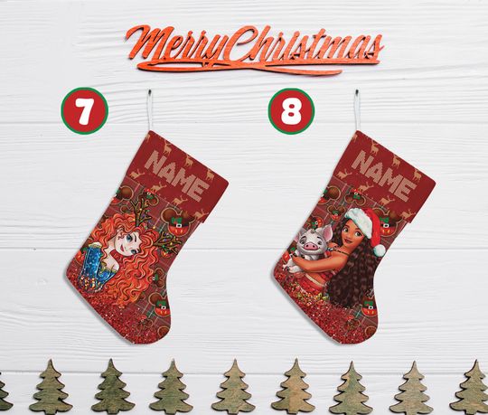 Personalized Cartoon Christmas Stocking, Custom Name Christmas Stockings, Christmas Stocking, Home Decoration, Xmas Stocking, Christmas Gift