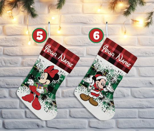 Personalized Name Christmas Stockings, Custom Cartoon Christmas Stocking, Christmas Stocking, Home Decoration, Xmas Stocking, Christmas Gift
