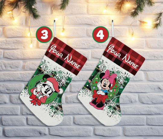 Personalized Name Christmas Stockings, Custom Cartoon Christmas Stocking, Christmas Stocking, Home Decoration, Xmas Stocking, Christmas Gift