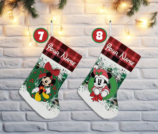 Personalized Name Christmas Stockings, Custom Cartoon Christmas Stocking, Christmas Stocking, Home Decoration, Xmas Stocking, Christmas Gift