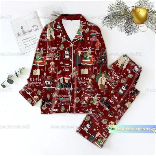 Christmas The Vampire Diaries Pajamas Set, The Vampire Diaries Pajamas Set