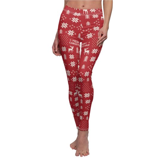 Christmas Patterned Yoga Pants - Festive Holiday Activewear