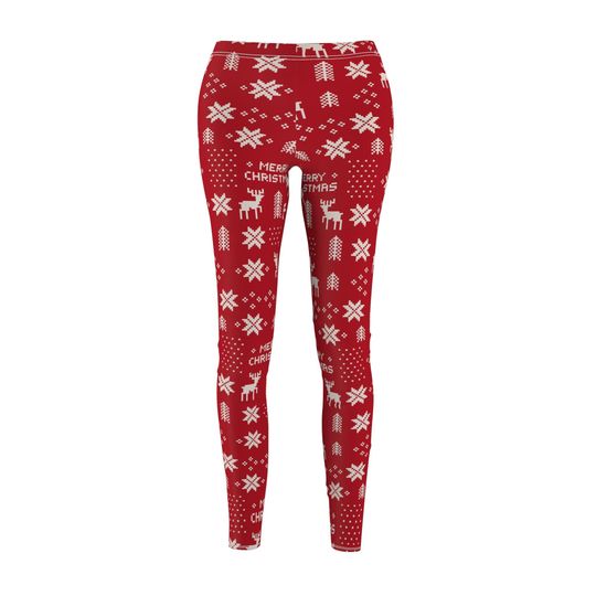 Christmas Patterned Yoga Pants - Festive Holiday Activewear