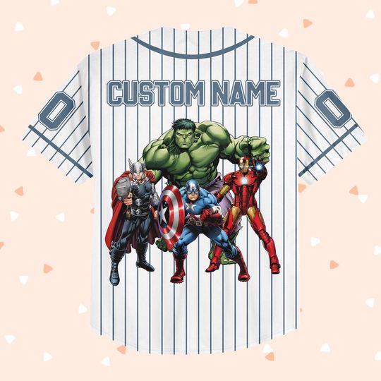 Customized Marvel Heros Limited Edition Baseball Jersey, Custom Marvel Jersey For Fans, Marvel Heros Comics Jersey