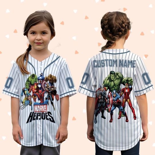Customized Marvel Heros Limited Edition Baseball Jersey, Custom Marvel Jersey For Fans, Marvel Heros Comics Jersey