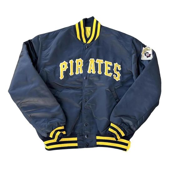 Pittsburgh Pirates Varsity Jacket Black Baseball Bomber Jacket Unisex