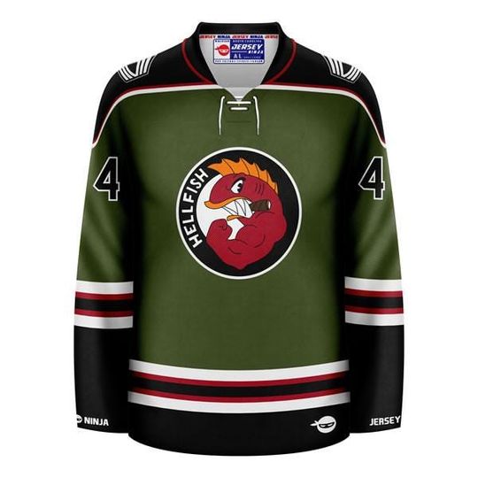 Flying Hellfish Simpson Hockey Jersey