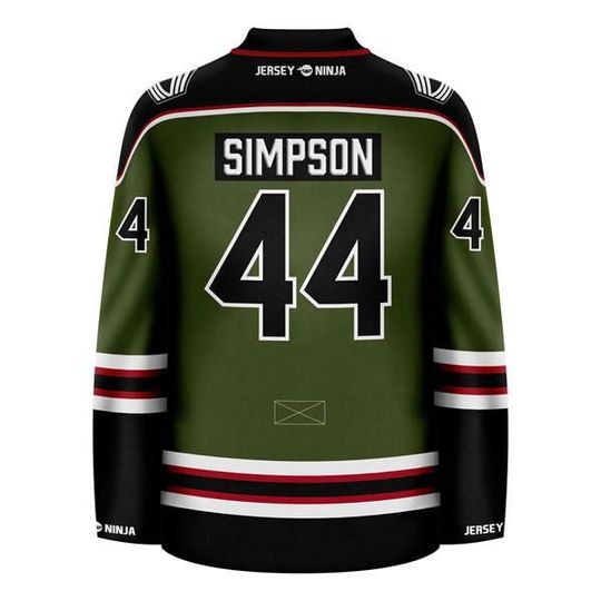 Flying Hellfish Simpson Hockey Jersey