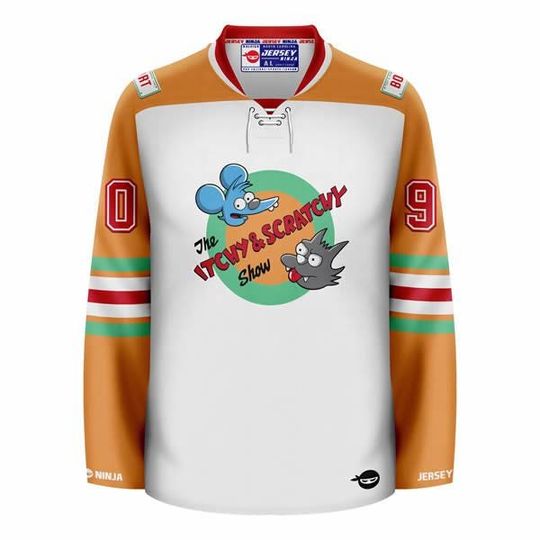 Itchy & Scratchy Simpson Hockey Jersey