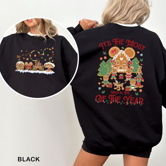 Mickey & Friends Christmas Sweatshirt: Gingerbread House Crewneck
