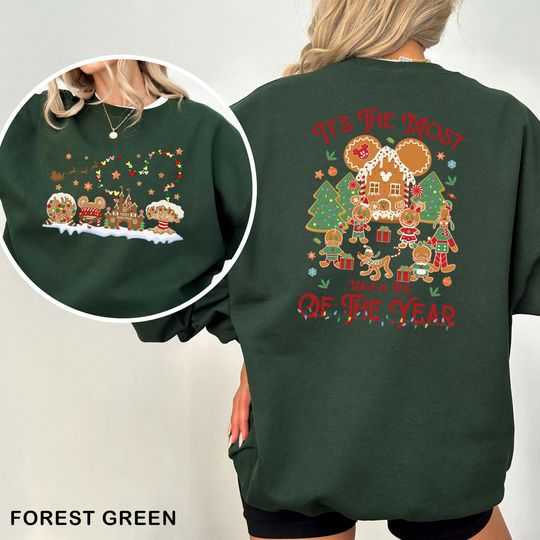 Mickey & Friends Christmas Sweatshirt: Gingerbread House Crewneck