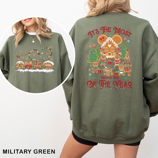 Mickey & Friends Christmas Sweatshirt: Gingerbread House Crewneck