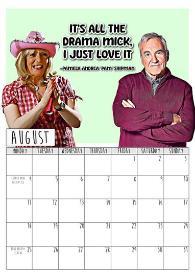 2025 Gavin Stacey calendar, funny Nessa quotes Christmas gift, oh my christ its 2025, wall calendar