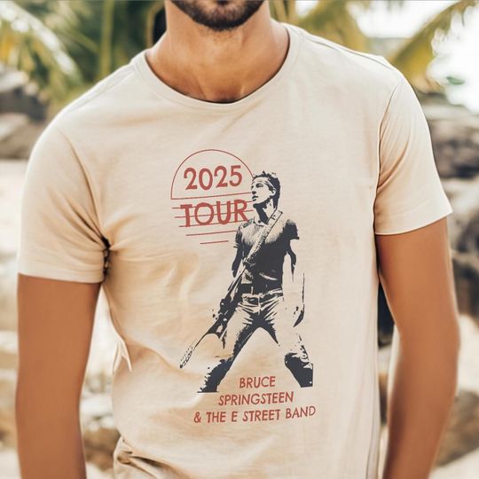 Springsteen Concert Tee Bruce Springsteen T-shirt 2025 Unisex E Street Band Europe Tour
