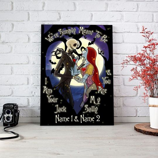 Jack Skellington Nightmare Poster, Jack And Sally Vintage Poster