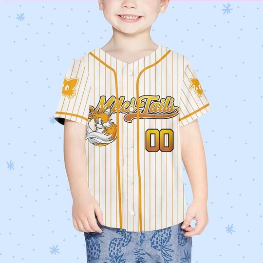 Personalize Sonic The Hedgehog Miles Tails, Custom Sonic Jersey, Funny Sonic Party Shirt, Sonic Birthday Gift