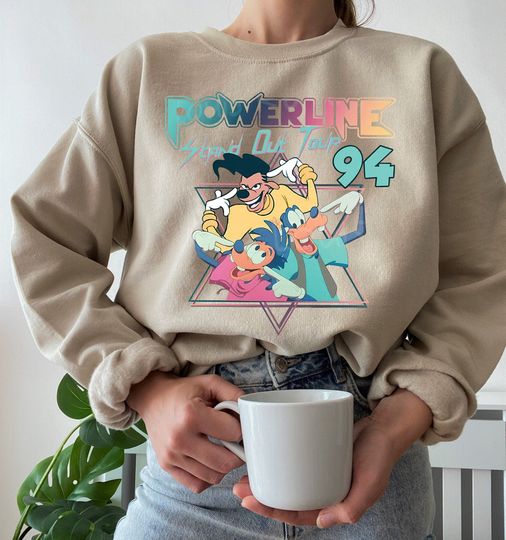 Powerline Stand Out Tour 94 Sweatshirt, Vintage Goofy Movie Powerline Sweatshirt