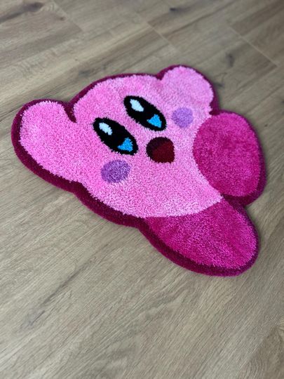 Kirby Rug - Anime Shaped Rug with Non-Slip Backing