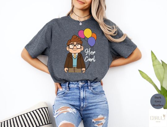 His Ellie Her Carl Couple Shirt, Valentines Couple T-Shirt, Heart Carl and Ellie Shirt, Unisex Mens Womens, Valentines Shirt, Gift for her