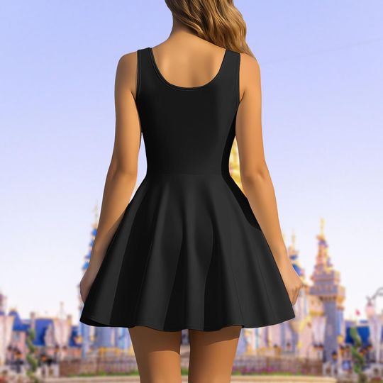 Halloween Mr Big Cosplay Skater Dress with Disney Zootopia Theme for Women