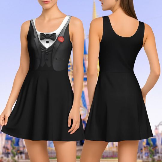 Halloween Mr Big Cosplay Skater Dress with Disney Zootopia Theme for Women