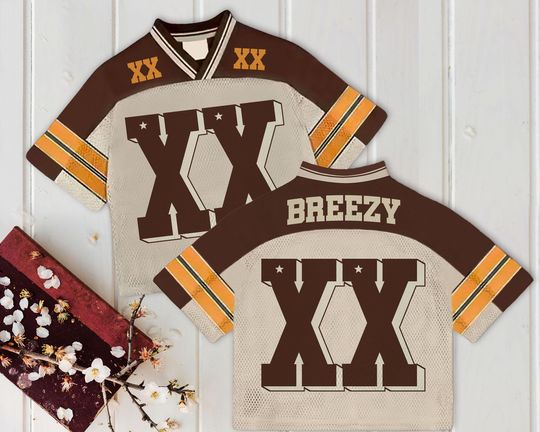 Natural Brown Mesh Jersey, Concert Jersey, Game Day Commitment Gift