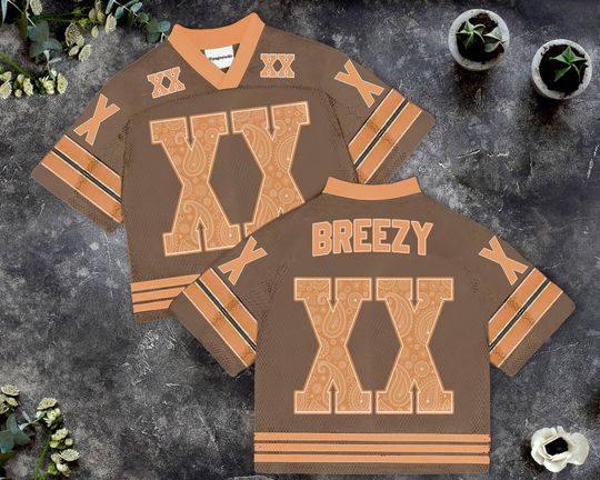 Bandana Natural Brown Mesh Jersey, Concert Jersey, Game Day Commitment Gift