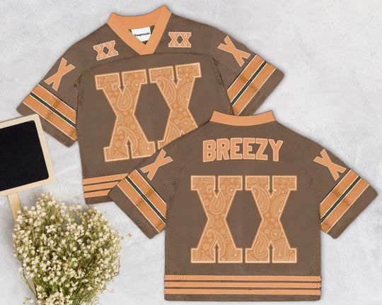 Bandana Natural Brown Mesh Jersey, Concert Jersey, Game Day Commitment Gift