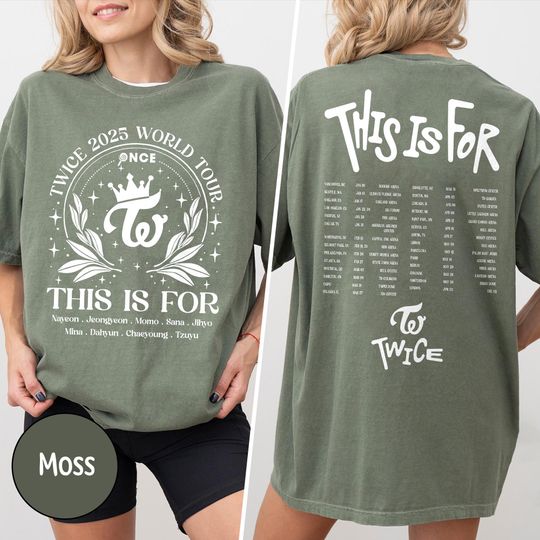 Vintage Twice This Is For World Tour 2 Sides Shirt, Twice Members Shirt, Twice 2025 World Tour, Kpop Twice Sana, Momo, Mina, Jihyo, Dahyun