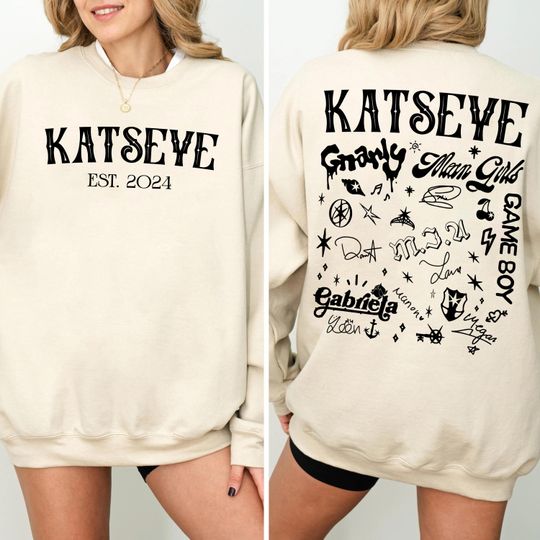 Retro Katseye Double Sided Hoodie
