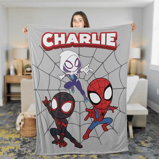 Personalized Spidey And Friends Blanket