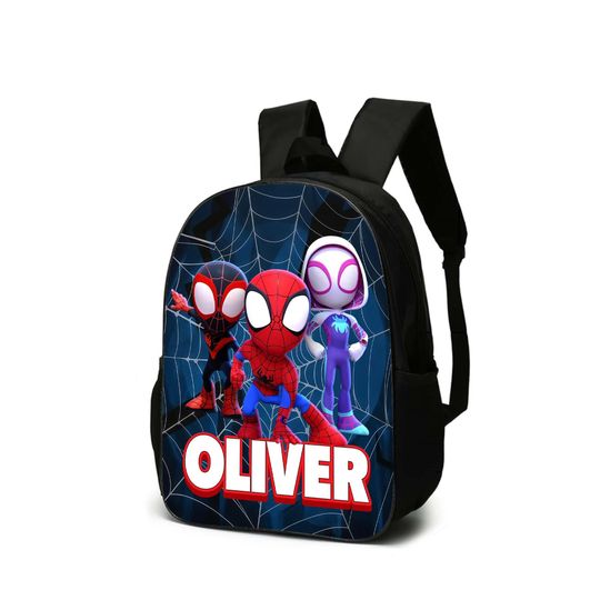 Custom Name Spidey And Friends Backpack, Kids Back To School Gift