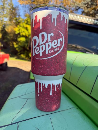 Dr Pepper 40oz Stainless Steel Tumbler with Handle
