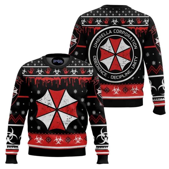 Resident Evil Umbrella Corp Ugly Christmas Sweater