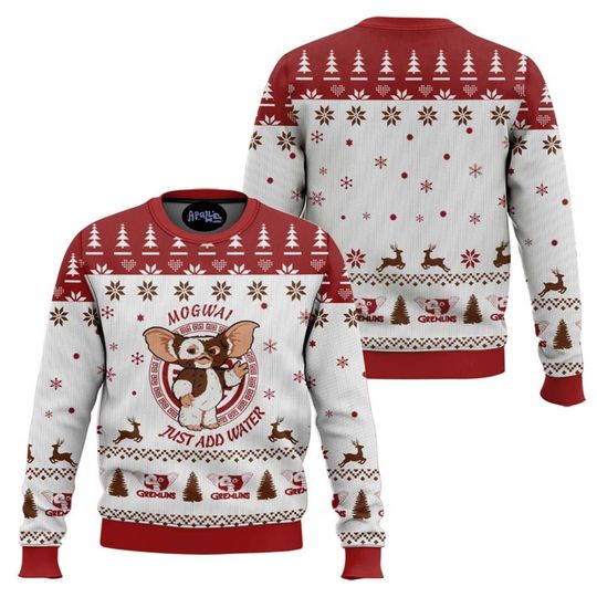 Christmas Gremlins Mogwai Just Add Water Ugly Christmas Sweater