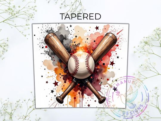 Baseball Tumbler Wrap: Game Day Bats and Ball Sports
