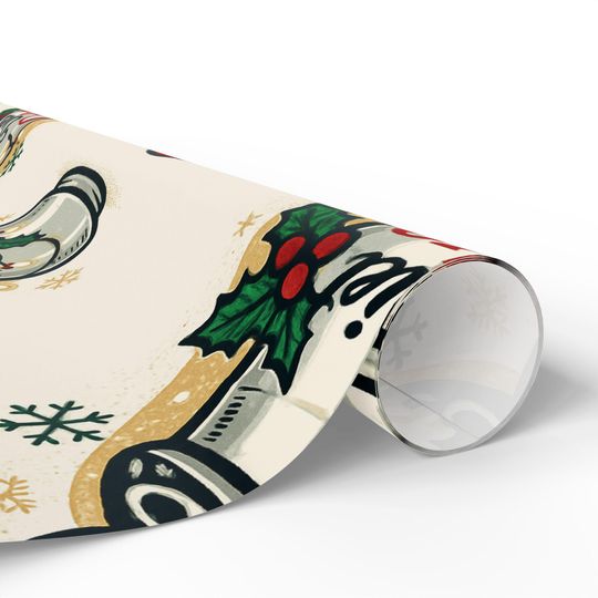 Diet Coke Can Santa Hat Wrapping Paper - Christmas Soda Pattern